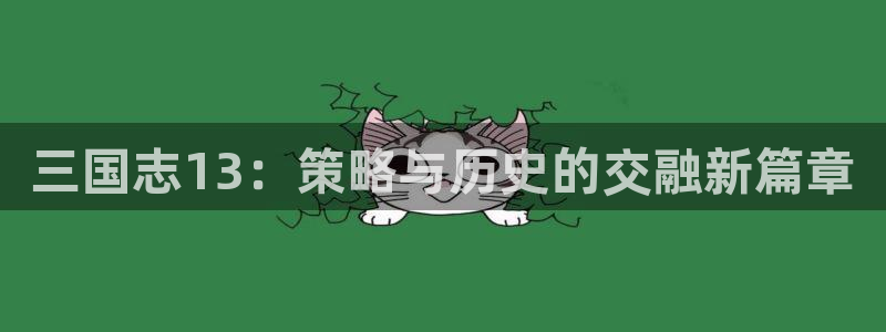 恒盛娱乐登陆：三国志13：策略与历史的交融新篇章